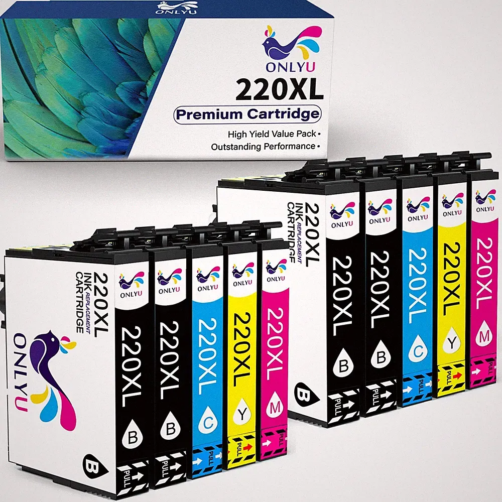 10 Pack 220XL Ink For Epson XP-320 XP-420 XP-424 WF2630 WF2650 WF2660 WF2750