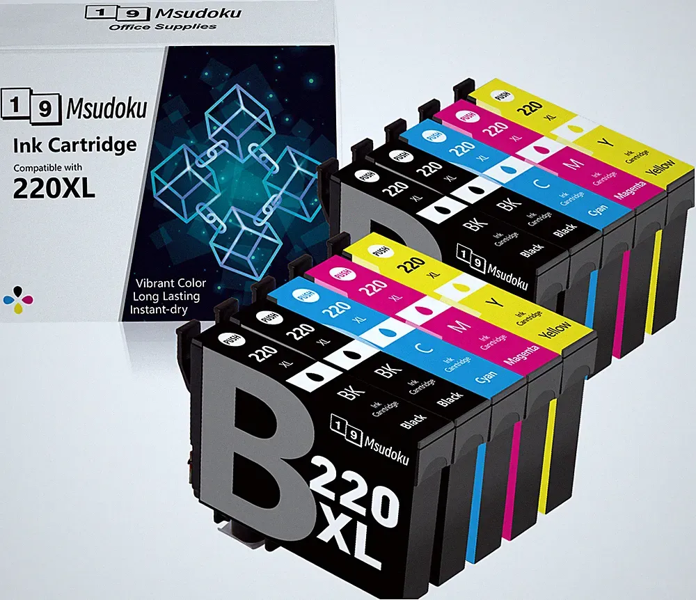 10PK 220XL Ink Cartridges for Epson XP420 WF-2750/2760 WF-2630/2650/2660 Printer