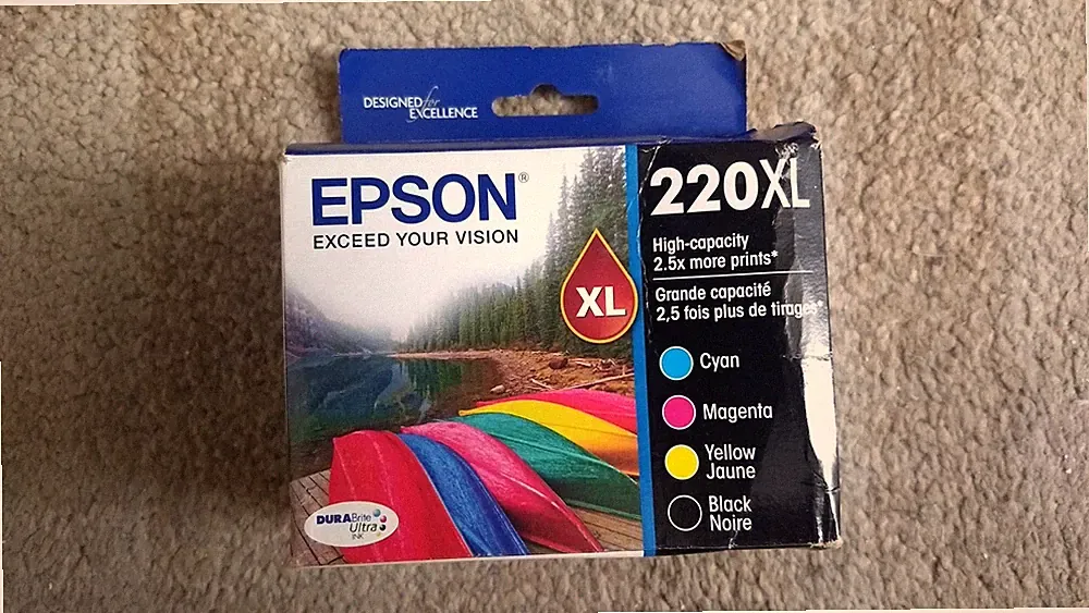 2023 Genuine Set Epson 220XL Ink 220 XL Expression XP-320 WorkForce WF-2630-2760