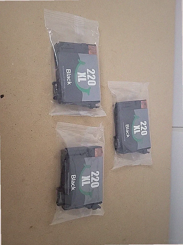 3PK Epson T220XL120 220XL High Yield Black Ink Cartridges for XP-320 XP-420