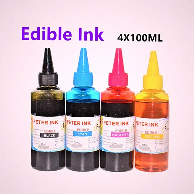 4X100ML Edible Ink for 288 252 220 202 212 802 812 822 cartridge CISS CIS