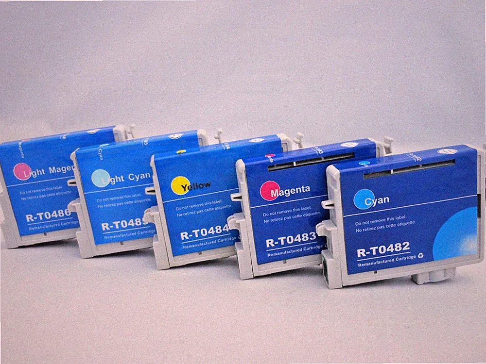 5PK T0482-T0486 Ink Cartridge for Epson Stylus Photo RX620 RX600 RX500 R340 R320