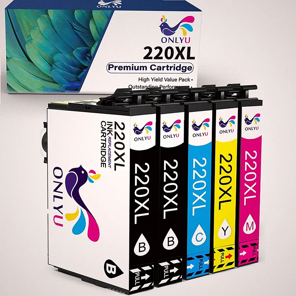 5PK T220XL 220-XL Ink For Epson XP420 XP424 XP320 WF2630 WF2660 WF2760 printer
