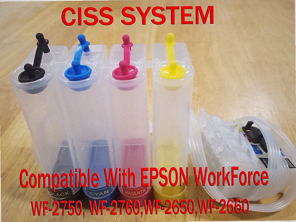 CISS Continuous Ink System Compatible with Epson WF2750,WF2760,WF2660,WF2650