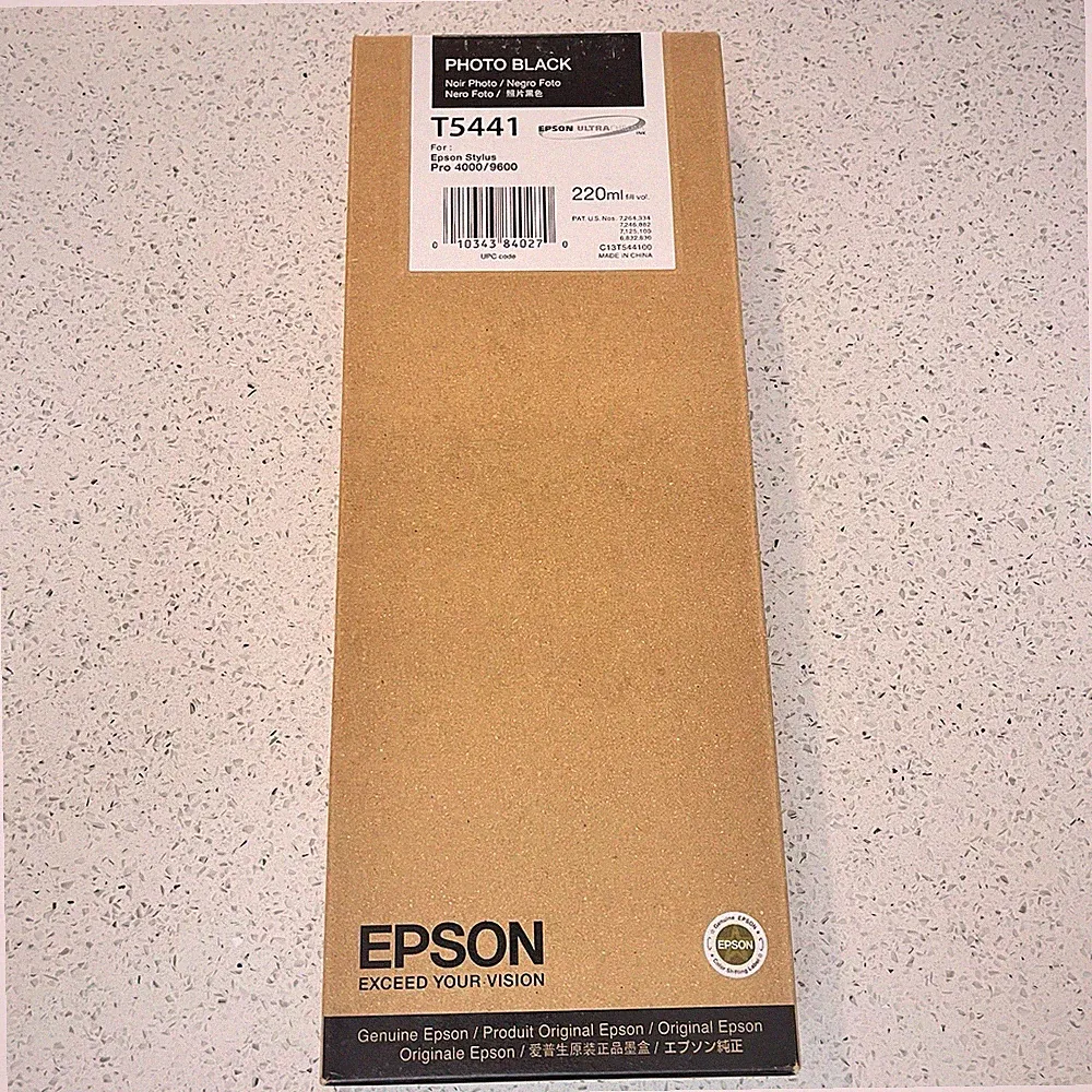 Epson Genuine 220ml Ink T5441 Photo Black Stylus 4000/9600 EX 2010 Free Shipping