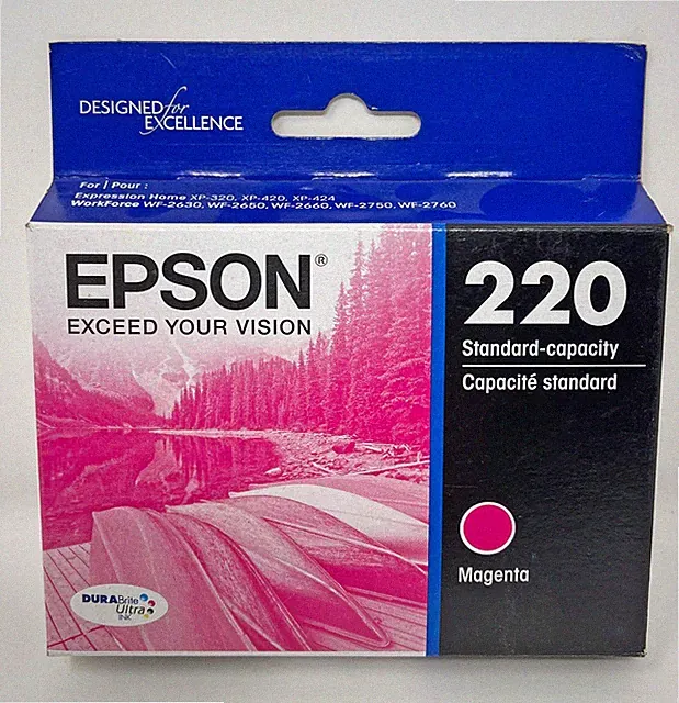 Genuine Original Epson 220 Magenta Standard Capacity September 2023 New in Box