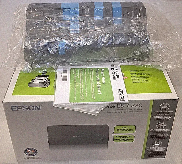 (INCOMPLETE) Epson WorkForce ES-C220 Compact Color Document Scanner (READ)