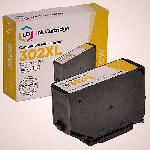 LD Replacement for Epson 302XL T302XL420 Yellow Ink Expression Premium XP-6000