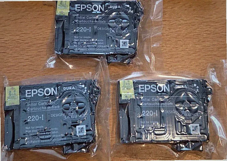 New 220-I OEM Color Ink Cartridges For Epson Printers