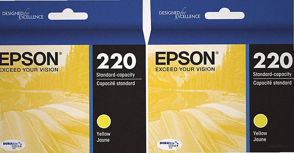 New Genuine Epson 220 Y 2PK Ink Cartridges Bags WF Series WF-2650 WF-2660