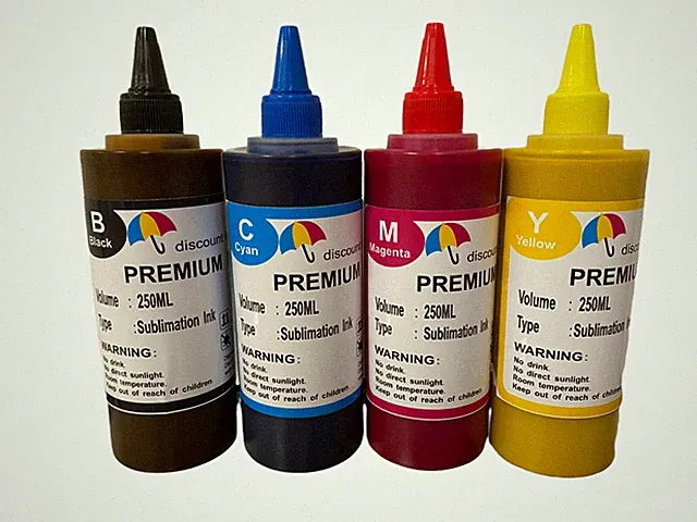 4 Color 250 ml bottles ink Epson Printer Sublimation Ink Heat Transfer