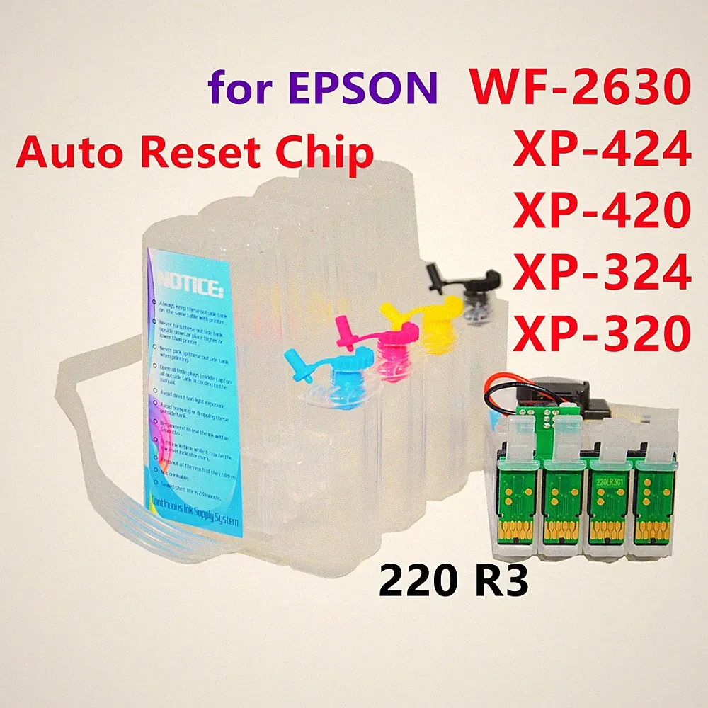 refillable Ciss cis ink system xp-424 xp-420 xp-324 xp-320 wf-2630 220